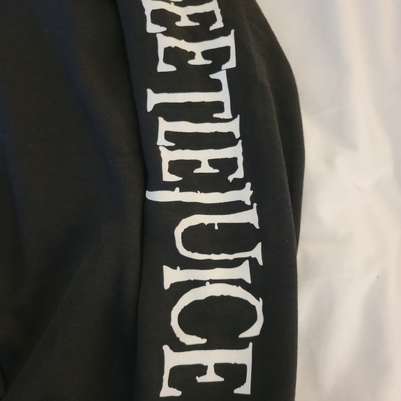 NEW -Official Beetlejuice Black Hoodie Sweatshirt - Size Medium - NWT - Picture 8 of 13